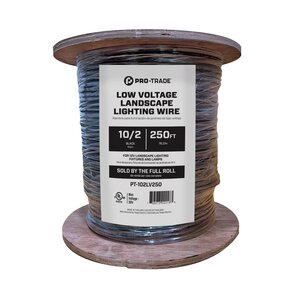 Pro-Trade Low Voltage Lighting Wire Black 10 Gauge 2 Conductor 250 ft. (Sold by the Roll)