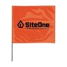 SiteOne Marking Flag Orange 4 in. x 5 in. w/ 21 in. Steel Staff (100/Bundle)