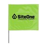SiteOne Marking Flag Lime Glo 4 in. x 5 in. w/ 21 in. Steel Staff (100/Bundle)