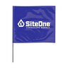 SiteOne Marking Flag Blue 4 in. x 5 in. w/ 21 in. Steel Staff (100/Bundle)