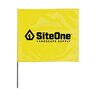 SiteOne Marking Flag Yellow 4 in. x 5 in. w/ 21 in. Steel Staff (100/Bundle)