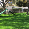 Pro-Trade Pet Supreme Synthetic Turf 50 oz. Face Weight/74 oz. Total Weight 1.25 in. Olive/Spring Green Blades - Green/Brown Thatching