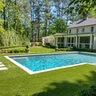 Pro-Trade Meadow Professional Synthetic Turf 65 oz. Face Weight/92 oz. Total Weight 1.75 in. Olive/Spring Green Blades - Green/Brown Thatching