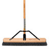 Pro-Trade Multi-Surface Push Broom 24 in. Head Wood Handle