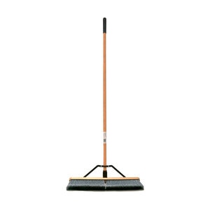 Pro-Trade Multi-Surface Push Broom 24 in. Head Wood Handle