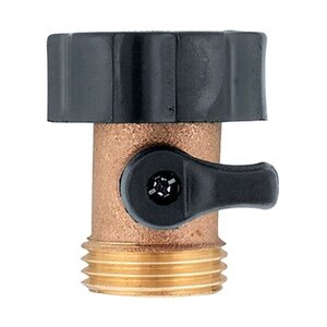 CUSHION GRIP BRASS STRAIGHT SHUT OFF
