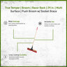 True Temper Razor back 24 in. Multi Surface Push Broom w/ Socket Brace