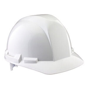 SAS Hard Hat w/ Ratchet Suspension - White (Complies w/ ANSI Z89.1, Type 1, Class G, E, & C)