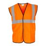 SAS Safety Vest - Class 2 - Mesh - 2 in. Reflec. Tape - Orange - (ANSI/ISEA 107 Class 2 Compliant) - X-Large