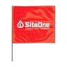 SiteOne Marking Flag Red 4 in. x 5 in. w/ 21 in. Steel Staff (100/Bundle)
