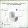 Elbow 90 Degree PVC 1 in. Fipt