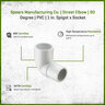 Street Elbow 90 Degree PVC 1 in. Spigot x Socket