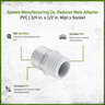 Reducer Male Adapter PVC 3/4 in. x 1/2 in. Mipt x Socket