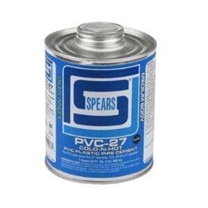 Spears 727 1 qt. Hot R Cold Med Body Clear PVC Cement