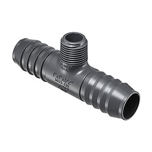 2 in. x 2 in. x 1/2 in. Comb Red Tee Insert Poly Fitting