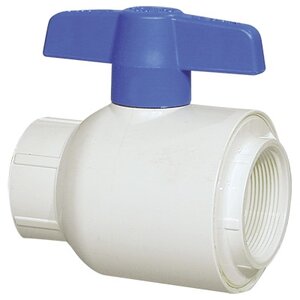 Spears 1-1/2 PVC White Utility Ball Valve Threaded End