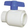 Spears 1-1/2 PVC White Utility Ball Valve Threaded End