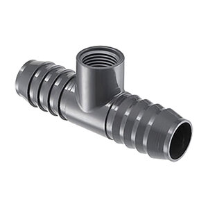 1 in. x 3/4 in. x 1/2 in. Comb Red Tee Ins Poly Fitting