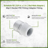 3/4 in. x 1 in. Red Male Adapter Mipt X Socket PVC Fitting