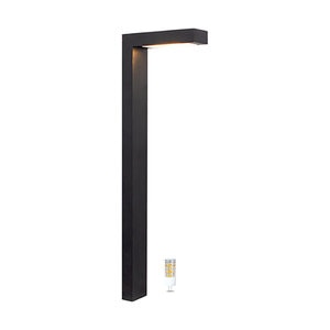 STRIKER MODERN PATH LIGHT G4 BI-PIN SOLID BRASS GUN METAL BLACK INCLUDES 3W OMNI DIRECTIONAL BI-PIN 300LM 3000K LED