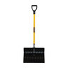 Snow Shovel, 19 in. Polycarbonate, no wear strip, 44 in. Fiberglass Handle, Poly D-grip
