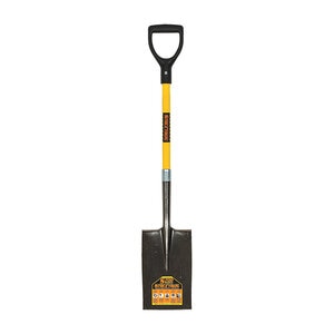 Structron Garden Spade, 29 in. Yellow Fiberglass Handle, D-Grip