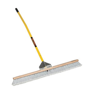 Structron 36 in. Duo Broom, 60 in. Ergonomic Yellow Aluminum Handle