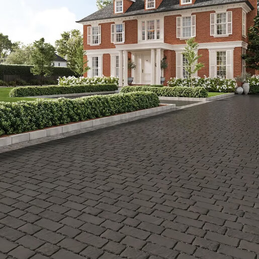 Techo-Bloc Saint-Oxford Paver 4 pc. Klean-Bloc Slate Onyx Black