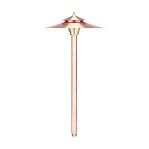 Vista Path Light 8 in. Dia. Hat Copper Frost Lens No Lamp