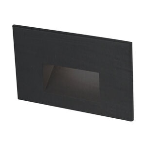 WAC Aluminum Horizontal Rectangle Inground Step and Wall Light Frosted Glass 2W LED 3000K 5 in. Black Finish