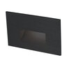 WAC Aluminum Horizontal Rectangle Inground Step and Wall Light Frosted Glass 2W LED 3000K 5 in. Black Finish