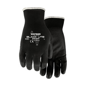 Watson Gloves Safety Gloves Stealth Black Lite Nylon/Polyurethane X-Large