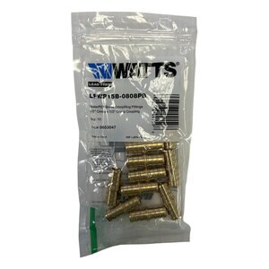 PEX CrimpRing Coupling Brass 1/2 in. CF x 1/2 in. CF (Bag of 10)