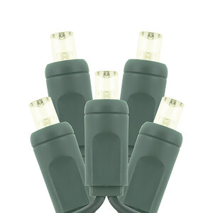 American Lighting 5MM LED Light Strand 50 Bulb.s 25 ft. Ultra Warm White Green Wire 6 in. Spacing