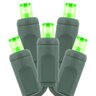 American Lighting Light Strand Standard Grade LED 5MM 120V 70 LEDs 4 in. Spacing Fused STK PLG Female Socket UL 22AWG 6.8W Green Green Wire