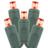 American Lighting Light Strand Standard Grade LED 5MM 120V 70 LEDs 4 in. Spacing Fused STK PLG Female Socket UL 22AWG 6.8W Red Green Wire