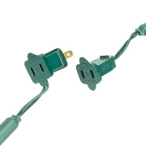 American Lighting Light Strand Standard Grade LED 5MM 120V 50 LEDs Fused STK PLG Female Socket 22AWG 4.8W Warm White 2700K Green Wire