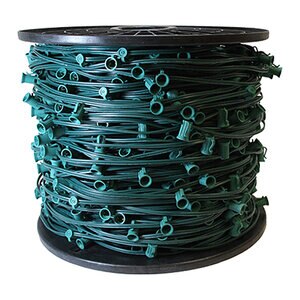 American Lighting C7 1000 ft. SPOOL, 12 in. SPACING, 18 AWG- SPT-2 GREEN WIRE