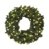 American Lighting Pre-Lit Wreath 48 in. 19.2W Warm White 200 LEDs 430 Branch Tips Bare (w/o Pinecones)