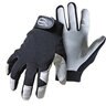 White Goatskin Palm w/ Black Velcro Cuff - Large