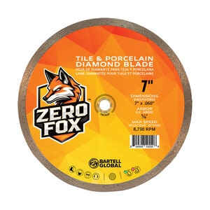 Zero Fox 4-1/2 in. Wet-Cut Porcelain and Tile Diamond Blade