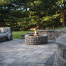 Belgard Weston Stone Flat Fire Pit Kit w/ 28 in. Flat Spark Arrestor Victorian
