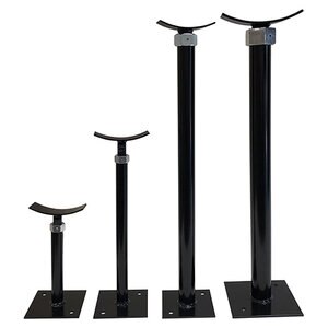 GuardShack BlackJack Adjustable Pipe Supports for 2-1/2 in. - 4 in. Pipes and Valves Adjustable Range 18 in. - 30 in. H