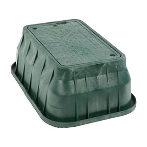 Carson Spec Valve Box Rectangle 12 in. x 20 in. x 6 in. Green Box/Green Lid Overlapping