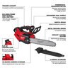 Milwaukee M18 Fuel Battery 14 in. Top Handle Chainsaw 2 Battery Kit