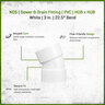 NDS PVC S&D 22-1/2 Deg. Elbow HUB x HUB White 3 in.