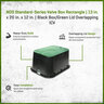 NDS Standard Valve Box Rectangle Black Box/Green Lid Overlapping ICV 13 in. x 20 in. x 12 in. 