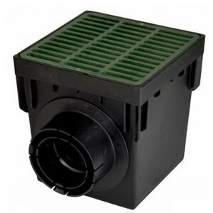NDS 9 in. BASIN KIT w/ ADPTS PLUG GRATE GREEN