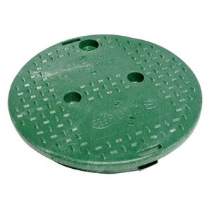 NDS Standard Valve Box Lid Round 10 in. Overlapping Green Polyethylene ICV Lid Only