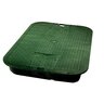 NDS Standard Valve Box Lid Rectangle 14 in. x 17 in. Overlapping Green Polyethylene ICV Lid Only